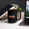 (TG White Logo) Black Glossy Mug - Image 2